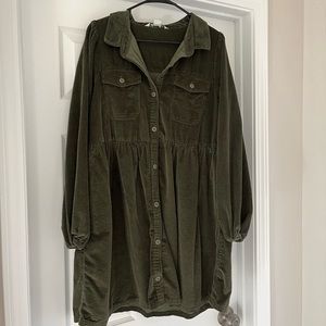 NWOT AE Corduroy button up dress